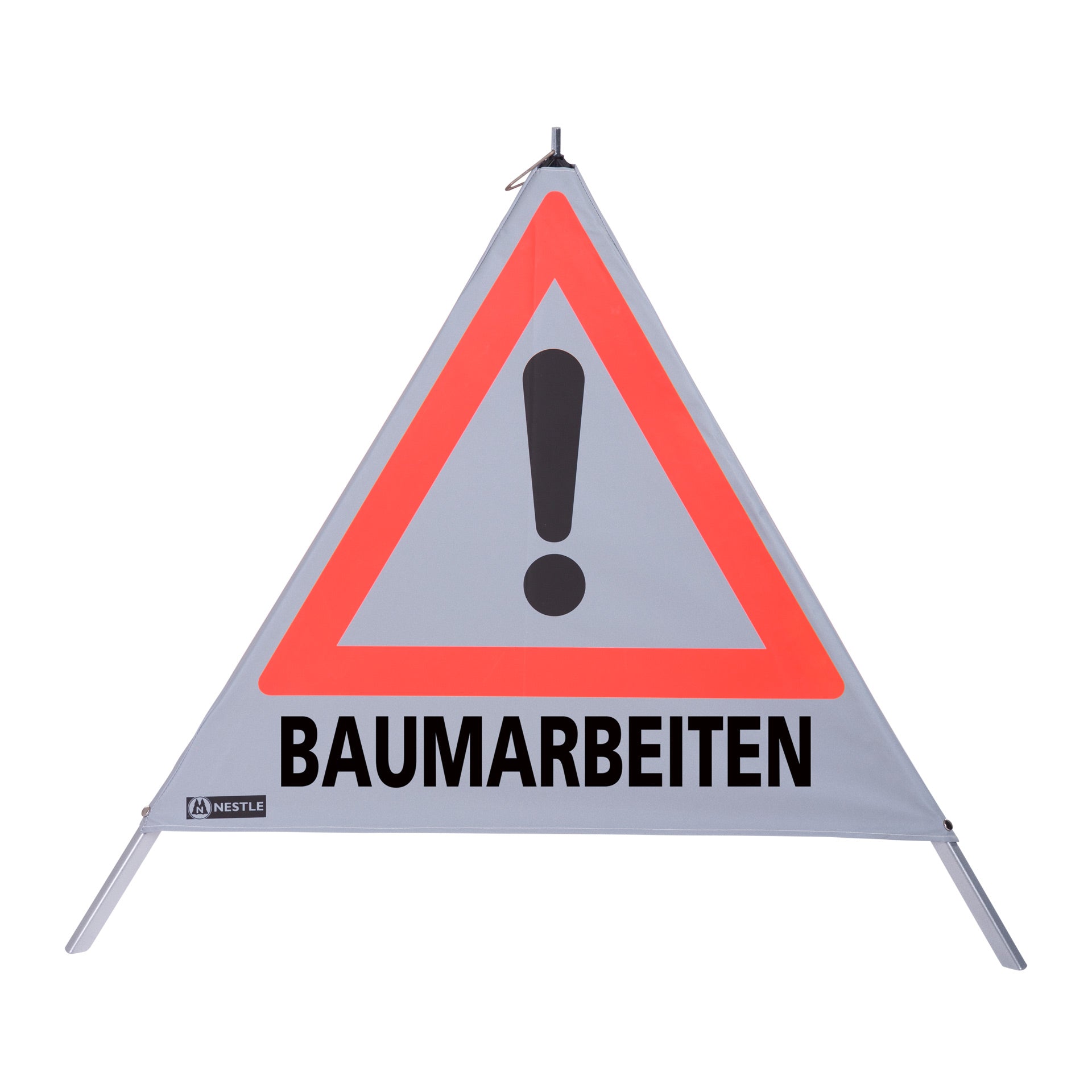 NESTLE Warnpyramide 90 cm, Achtung (VZ101), retroreflektierend, mit Feder NESTLE Warnpyramide 90 cm, Achtung (VZ101), retroreflektierend, mit Feder